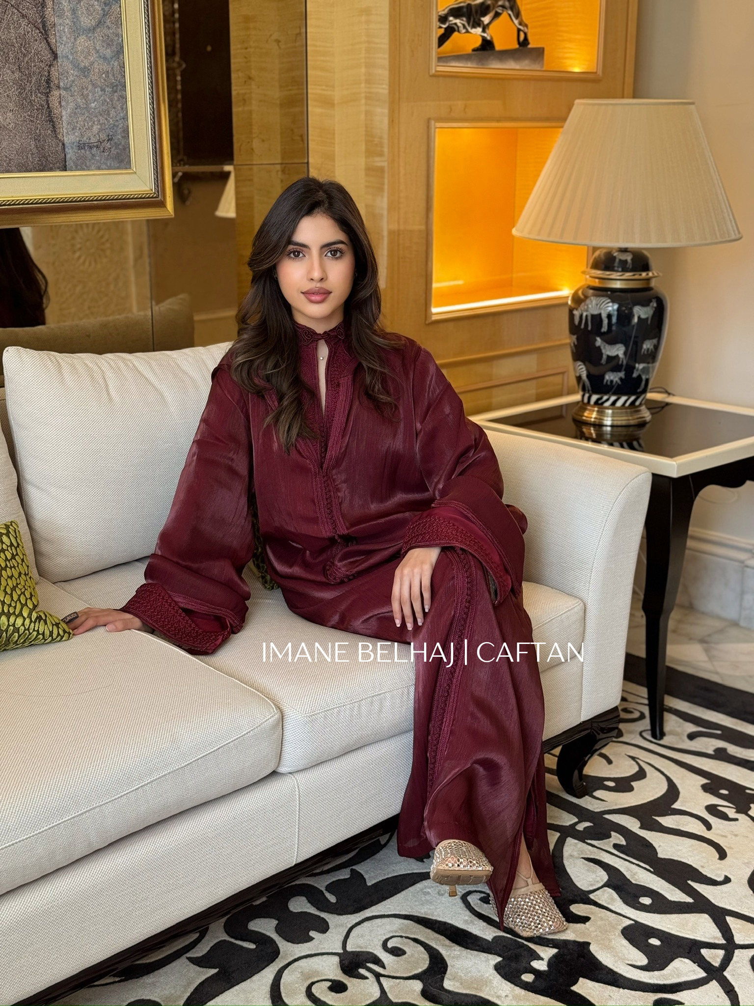 Moroccan jellaba caftan luxury modest ramadan eid dress burgundy