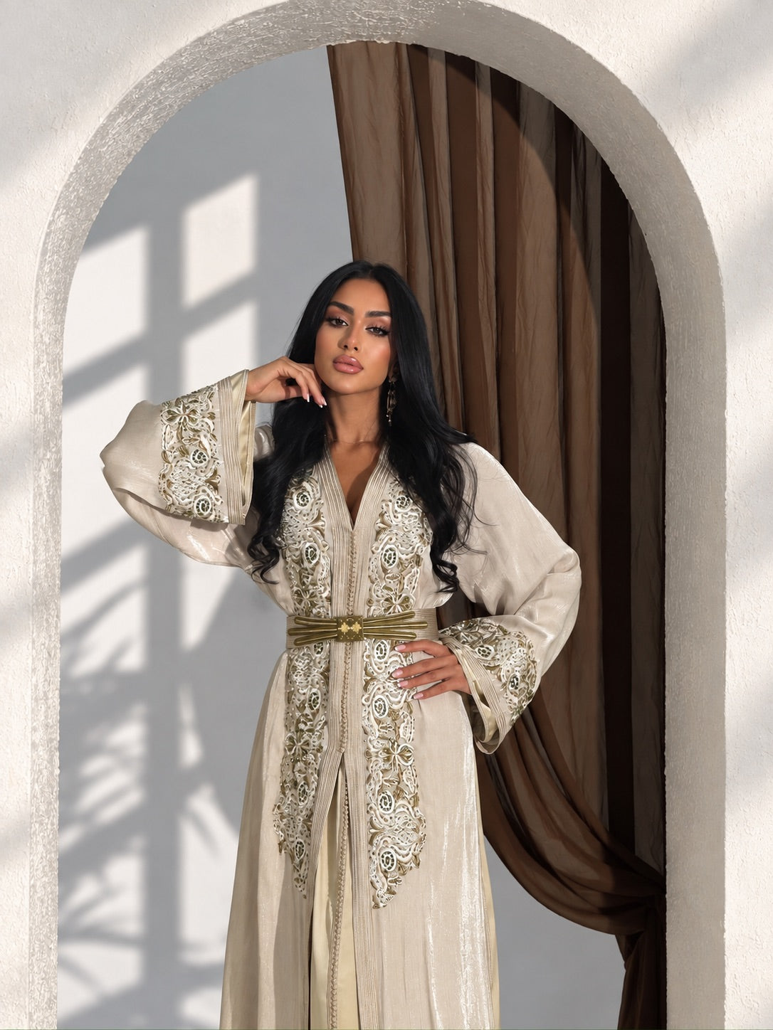Ivory Moroccan takchita for weddings Eid and engagements